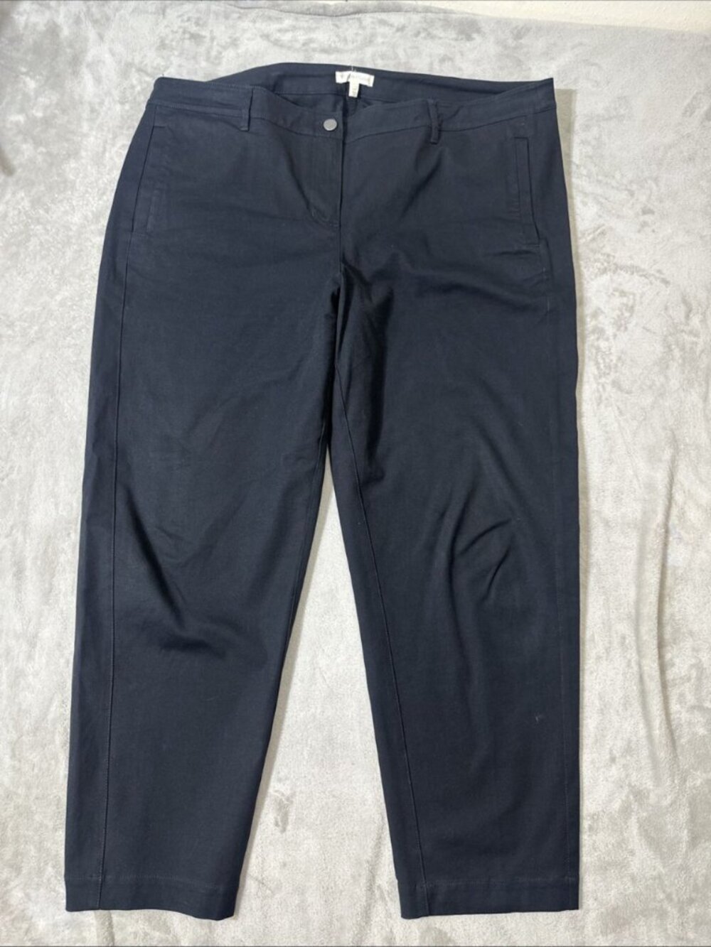 Eileen Fisher organic cotton slim ankle pants women’s XL black
